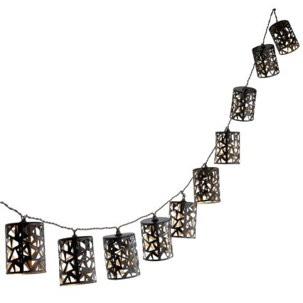 LED Päikesepaneeliga valguskett 10xE12/3,65m 600 mAh IP44 soe valge