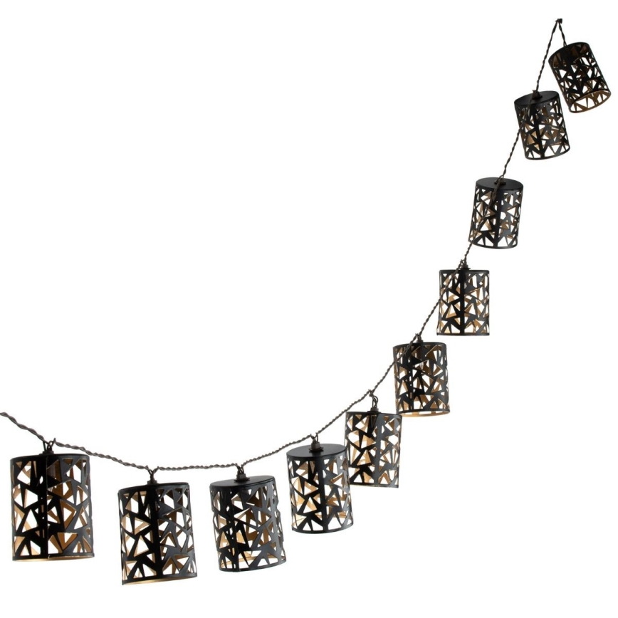 LED Päikesepaneeliga valguskett 10xE12/3,65m 600 mAh IP44 soe valge