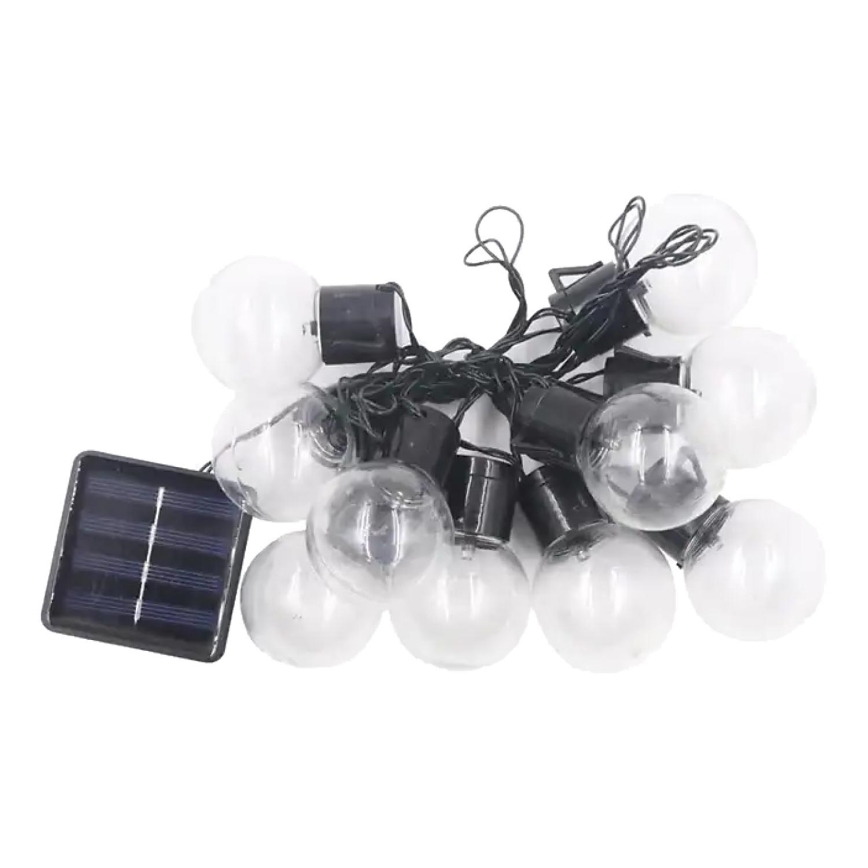 LED päikesepaneeliga valguskett 10xLED/0,12W/1,2V 1xAA IP44 6000K 300 mAh