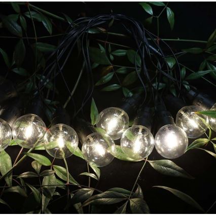 LED Päikesepaneeliga valguskett 10xLED/0,5/4,5V 12 m 3000K IP44 1200 mAh + kaugjuhtimispult