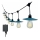 LED Päikesepaneeliga valguskett 15xLED/0,2W/3,7V 15,6 m 3000K IP44 2400 mAh