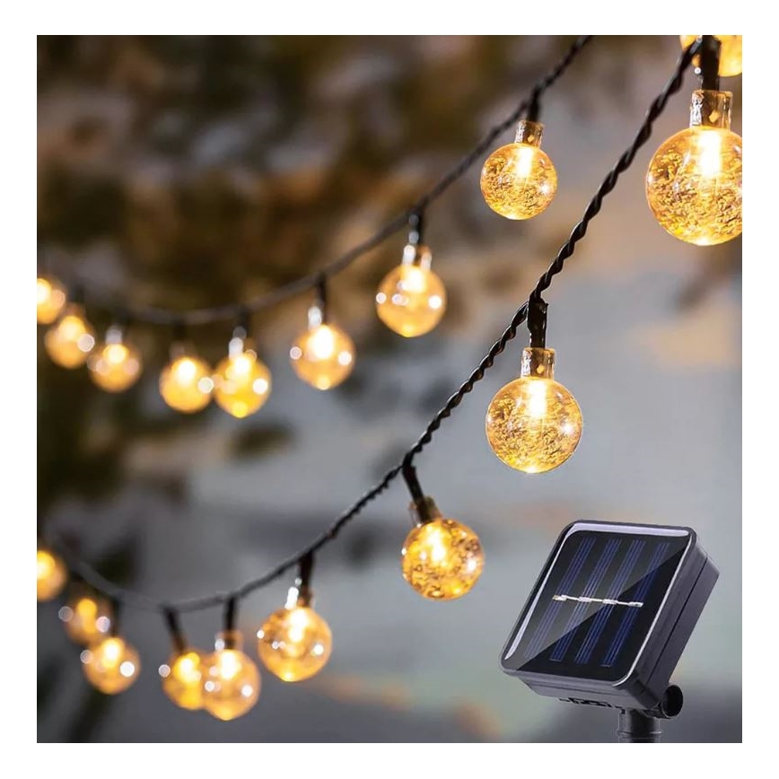 LED Päikesepaneeliga valguskett 6,9m 50xLED/1,2V