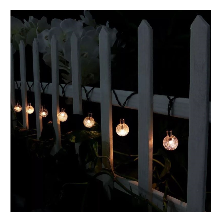 LED Päikesepaneeliga valguskett 6,9m 50xLED/1,2V