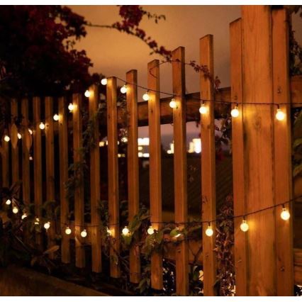LED Päikesepaneeliga valguskett 6,9m 50xLED/1,2V