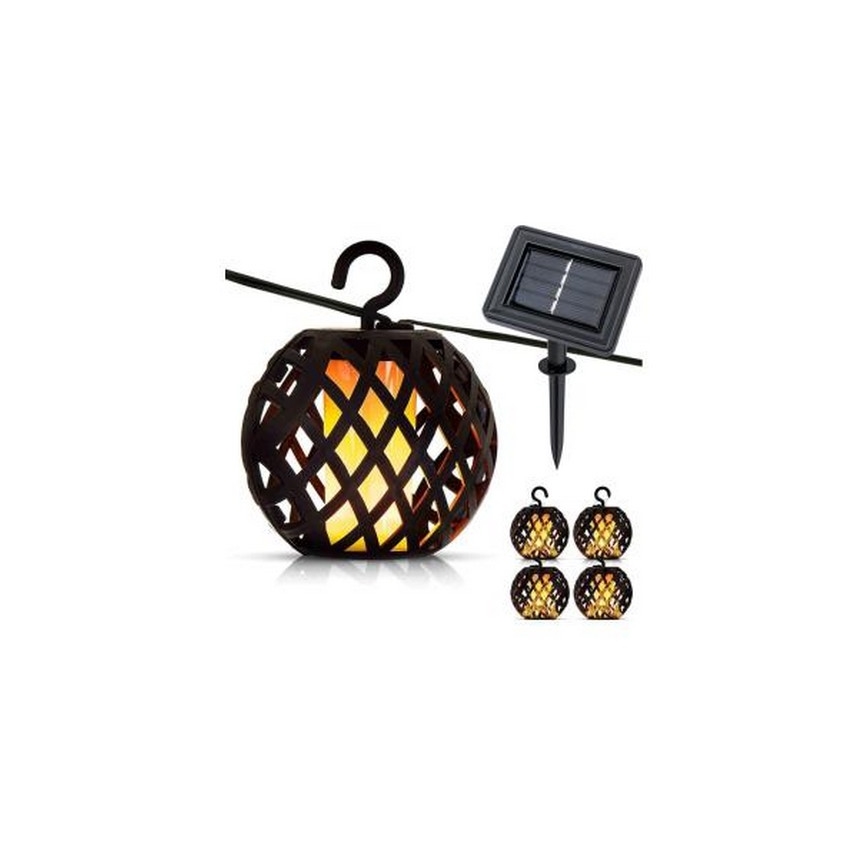 LED Päikesepaneeliga valguskett 60xLED/2m 400 mAh IP44