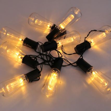 LED Päikesepaneeliga valguskett EDISON 10xLED/1,2V 300 mAh 3,8 m IP44