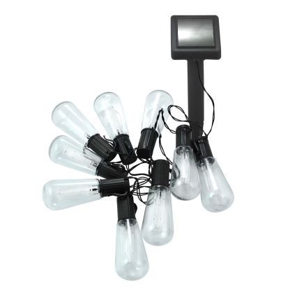 LED Päikesepaneeliga valguskett EDISON 10xLED/1,2V 300 mAh 3,8 m IP44