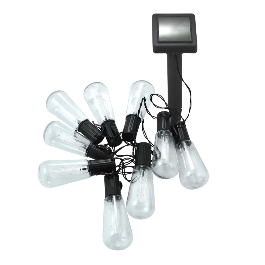 LED Päikesepaneeliga valguskett EDISON 10xLED/1,2V 300 mAh 3,8 m IP44