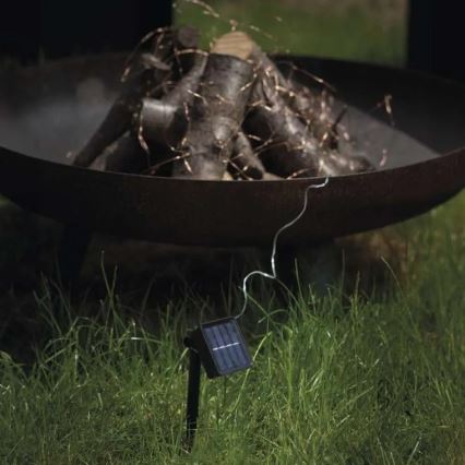 LED päikesepaneeliga valguskett LED/2,4W/1,2V 1xAA 15 m IP44 3000K 600 mAh