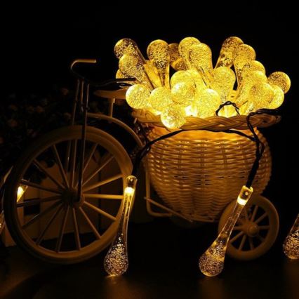 LED Päikesepaneeliga valguskett videvikuanduriga 20xLED/0,72W/1,2V 600 mAh 4,7m IP44