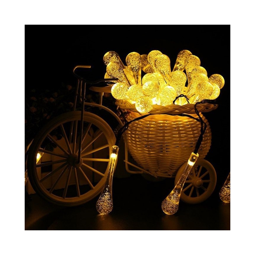 LED Päikesepaneeliga valguskett videvikuanduriga 20xLED/0,72W/1,2V 600 mAh 4,7m IP44
