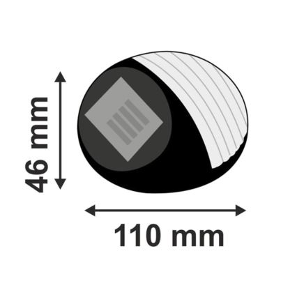 LED Päikesepaneeliga valgusti 2xLED/0,12W/1,2V 300 mAh 6500K IP44