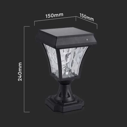 LED Päikesepaneeliga valgusti 3-ühes LED/2W/5,5V 3000K/6000K IP65 2200 mAh