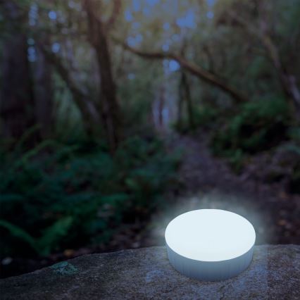 LED Hämardatav laetav päikesepaneeliga lamp akupanga funktsiooniga K3 LED/2W/5,5V 6500K IPX4 2400 mAh must/valge