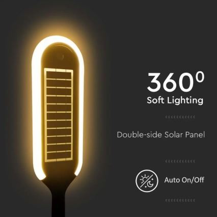 LED Päikesepaneeliga valgusti anduriga BOLLARD LED/5W/5,5V 70 cm 3000K IP65 2000 mAh