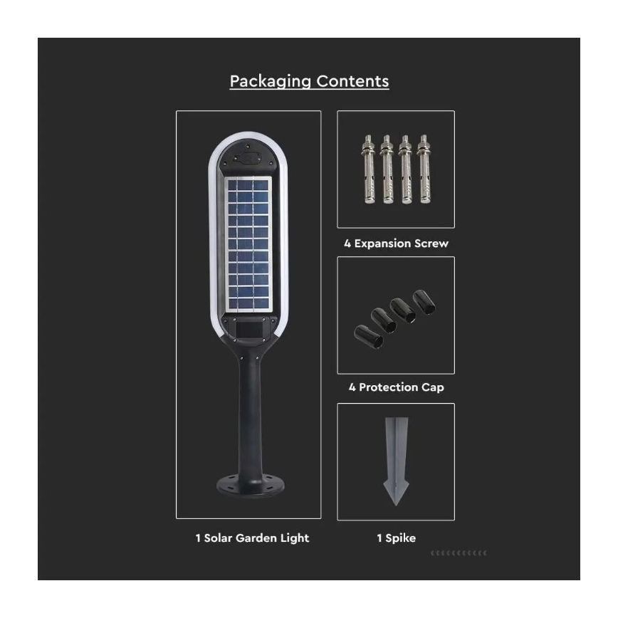 LED Päikesepaneeliga valgusti anduriga BOLLARD LED/5W/5,5V 70 cm 3000K IP65