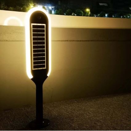 LED Päikesepaneeliga valgusti anduriga BOLLARD LED/5W/5,5V 70 cm 4000K IP65 2000 mAh