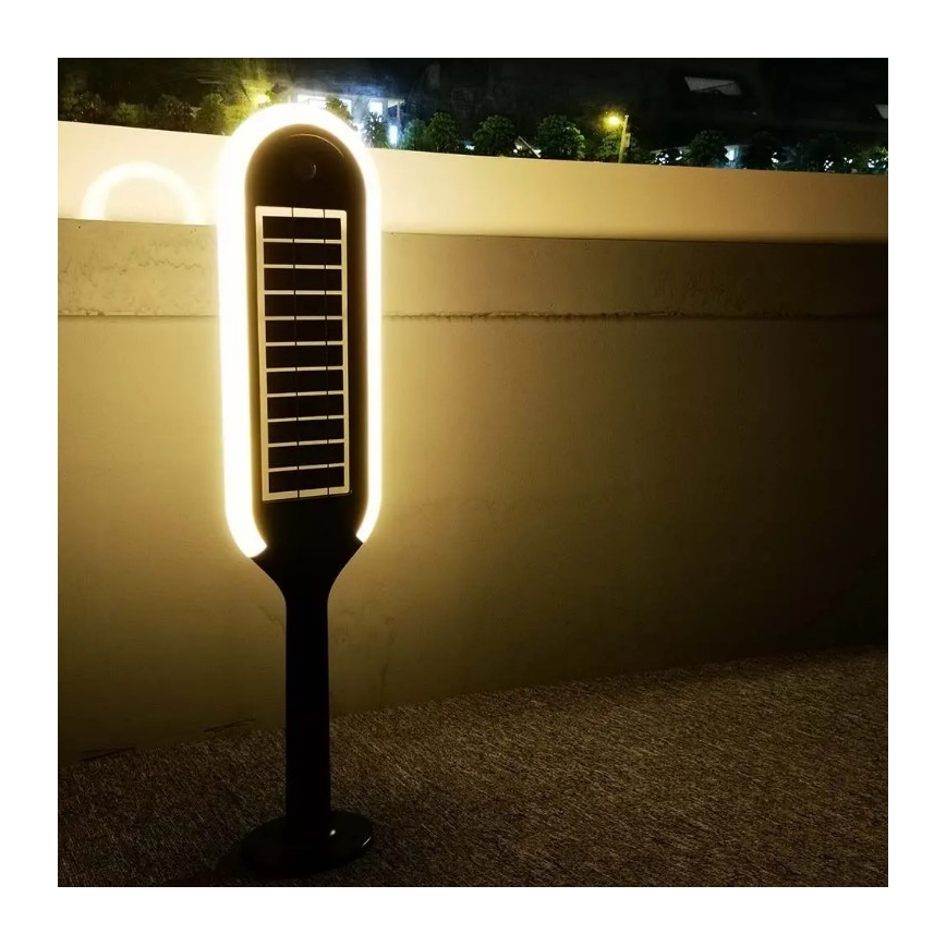 LED Päikesepaneeliga valgusti anduriga BOLLARD LED/5W/5,5V 70 cm 4000K IP65 2000 mAh