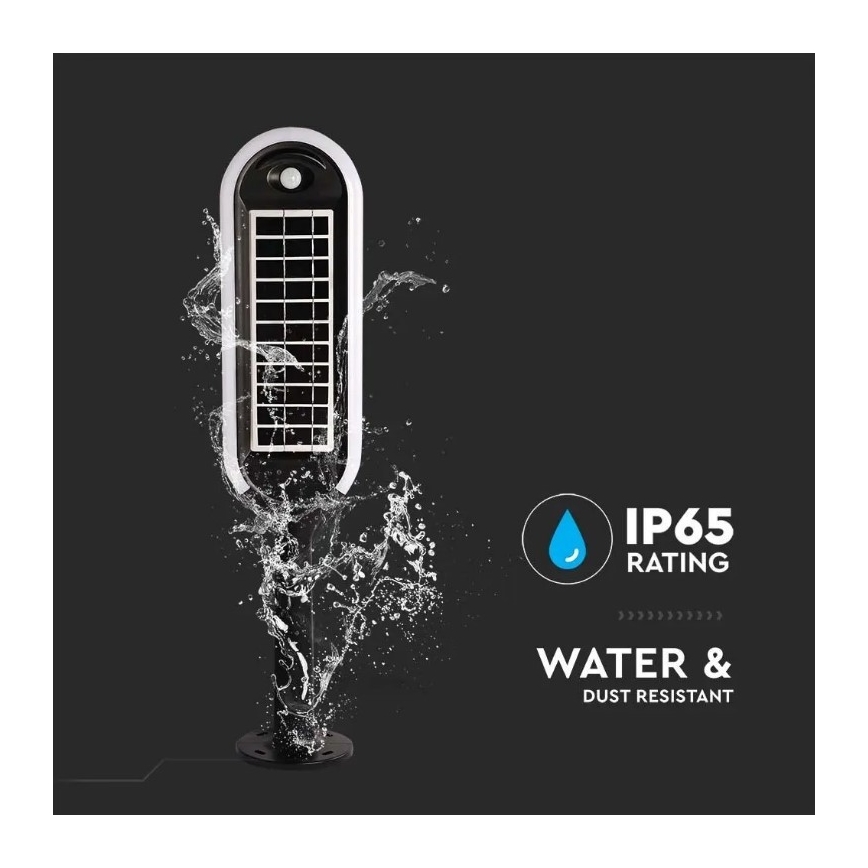 LED Päikesepaneeliga valgusti anduriga BOLLARD LED/5W/5,5V 70 cm 4000K IP65 2000 mAh
