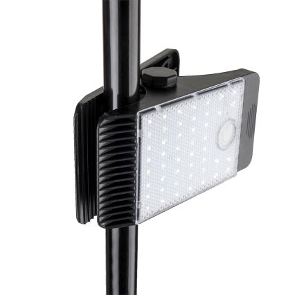 LED Päikesepaneeliga valgusti koos liikumis- ja hämaraanduriga CLIPS LED/4W/1200 mAh 3,7V IP44 must