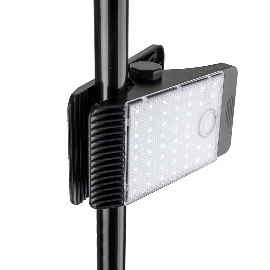 LED Päikesepaneeliga valgusti koos liikumis- ja hämaraanduriga CLIPS LED/4W/1200 mAh 3,7V IP44 must