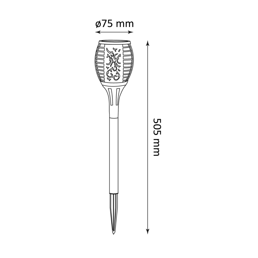 LED Päikesepaneeliga valgusti anduriga FUEGO LED/1,2V 200 mAh IP44