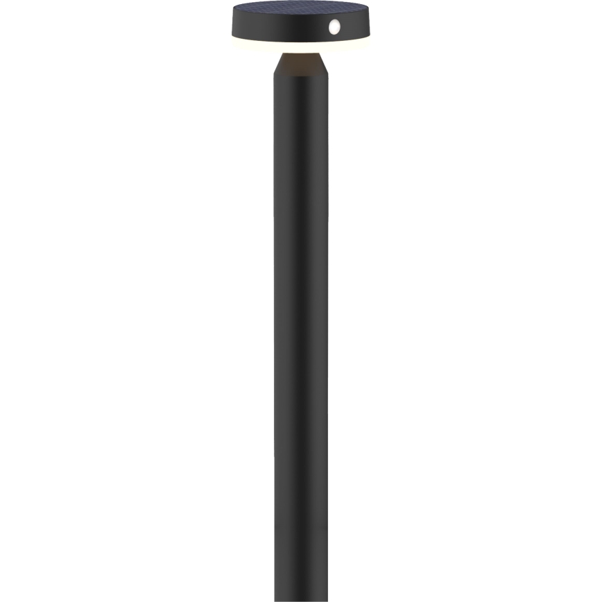 LED Päikesepaneeliga valgusti anduriga GWINEA LED/4,5W/3,7V 2000 mAh 50 cm IP44 must