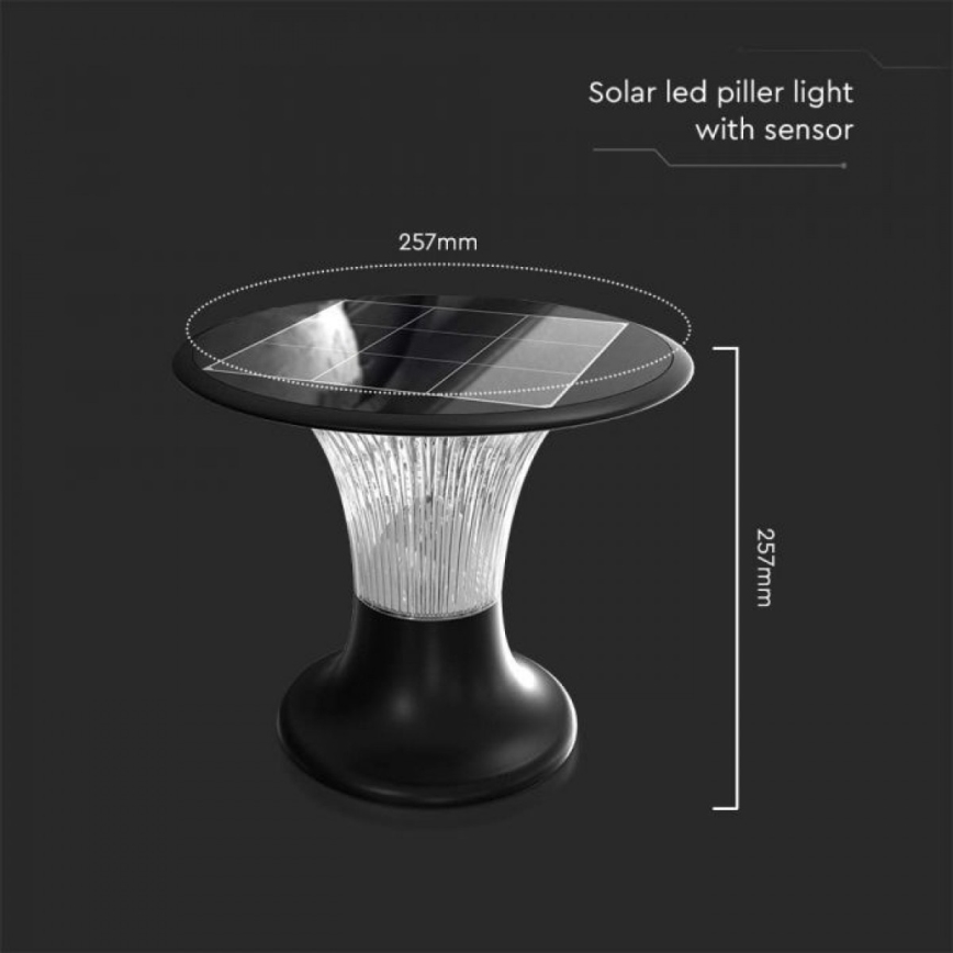 LED Päikesepaneeliga valgusti anduriga LED/15W/3,2V 4000K/6000K IP65 6000 mAh