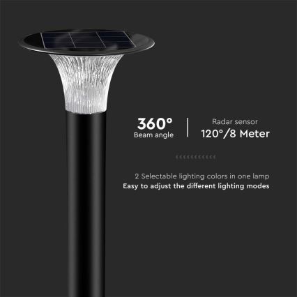LED Päikesepaneeliga valgusti anduriga LED/15W/3,2V 4000K/6000K IP65 6000 mAh