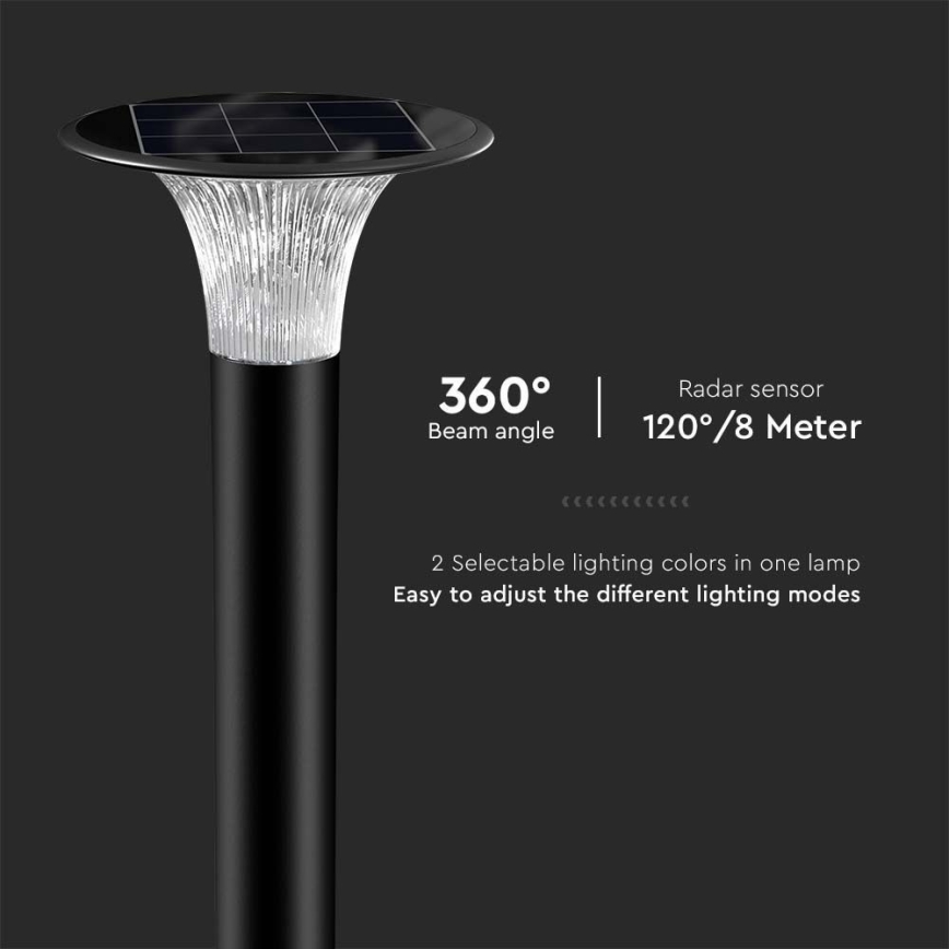 LED Päikesepaneeliga valgusti anduriga LED/15W/3,2V 4000K/6000K IP65 6000 mAh