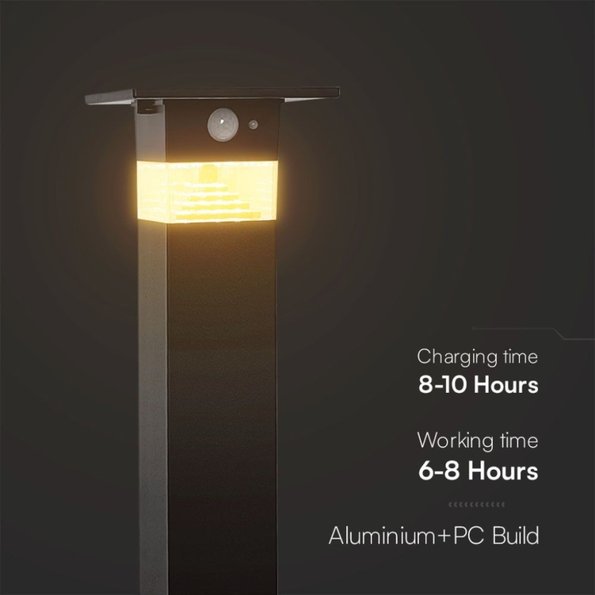 LED Päikesepaneeliga valgusti anduriga LED/2,5W/3,7V IP54 3000K 2200 mAh