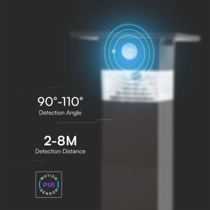LED Päikesepaneeliga valgusti anduriga LED/2,5W/3,7V IP54 3000K 2200 mAh