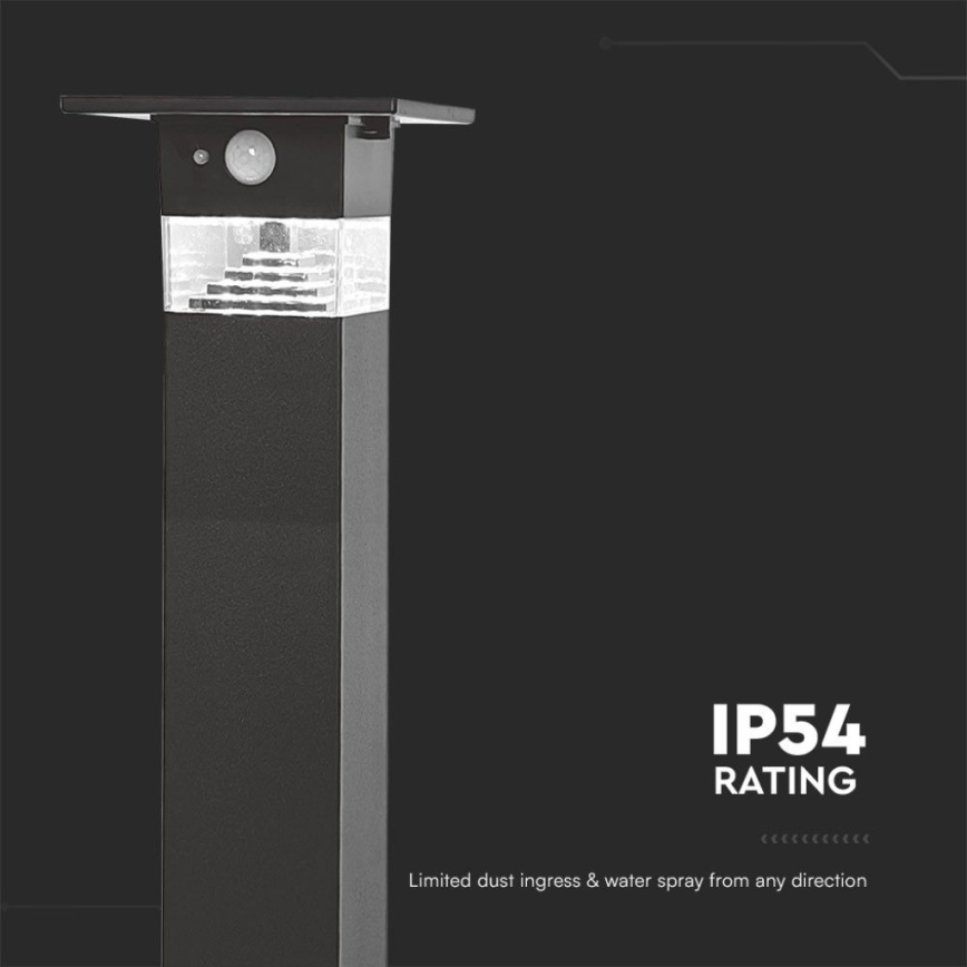LED Päikesepaneeliga valgusti anduriga LED/2,5W/3,7V IP54 3000K 2200 mAh