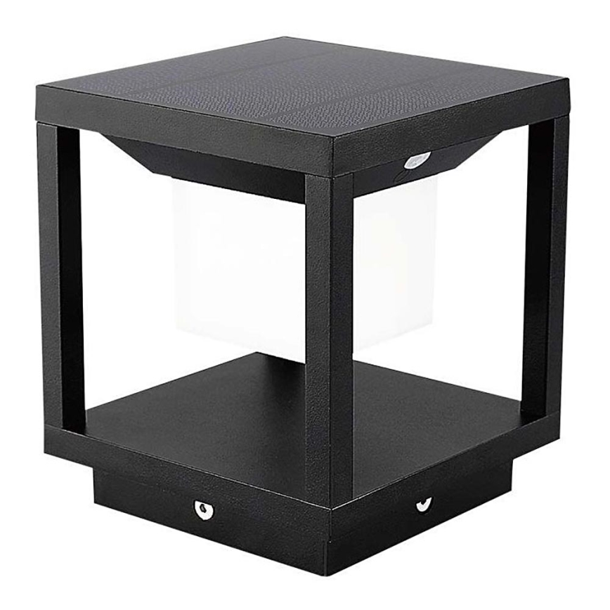 LED Päikesepaneeliga valgusti anduriga LED/2W/5,5V 3000K IP65 2600 mAh must