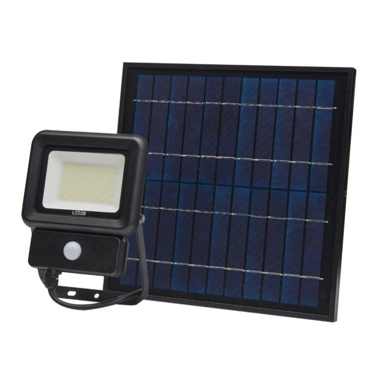 LED Päikesepaneeliga valgusti anduriga LED/30W/3,7V 6500K IP65 6600 mAh