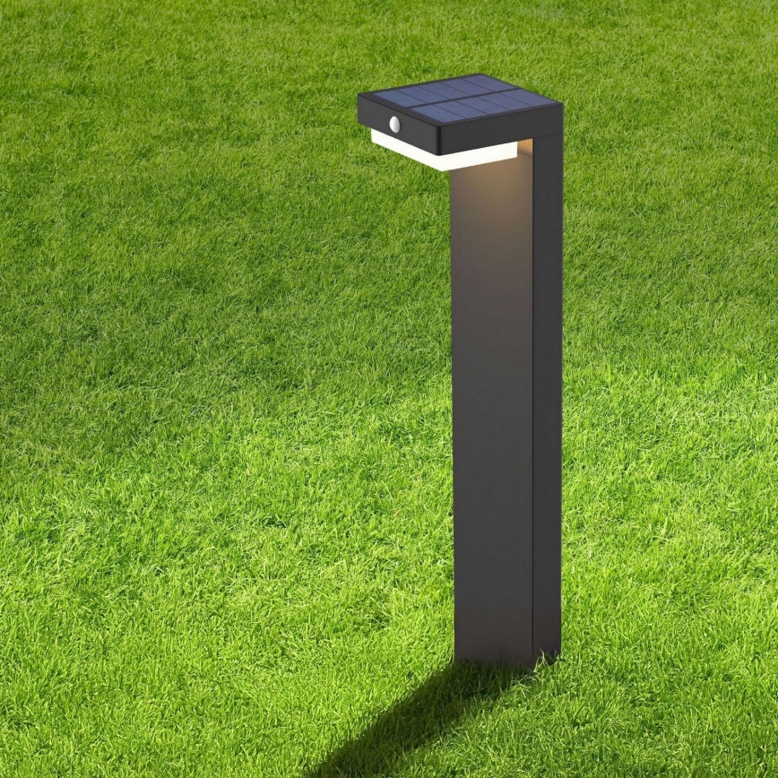 LED Päikesepaneeliga valgusti anduriga MALI LED/4,5W/3,7V 2000 mAh IP44 must