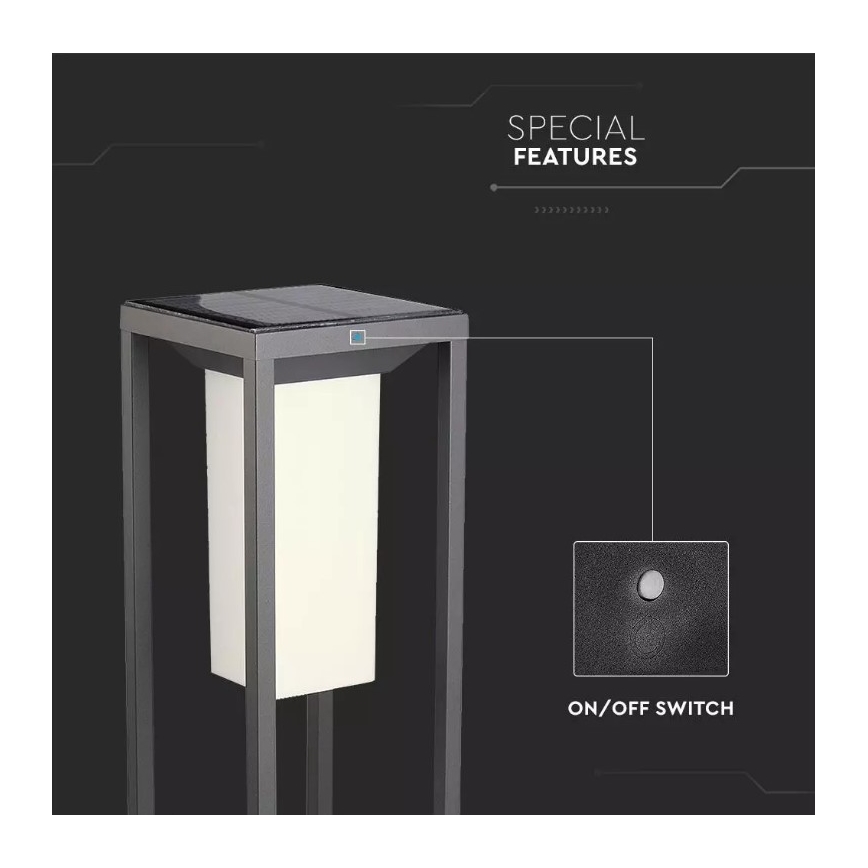 LED Päikesepaneeliga valgusti anduriga SAMSUNG CHIP LED/2W/3,7V IP65 2600 mAh