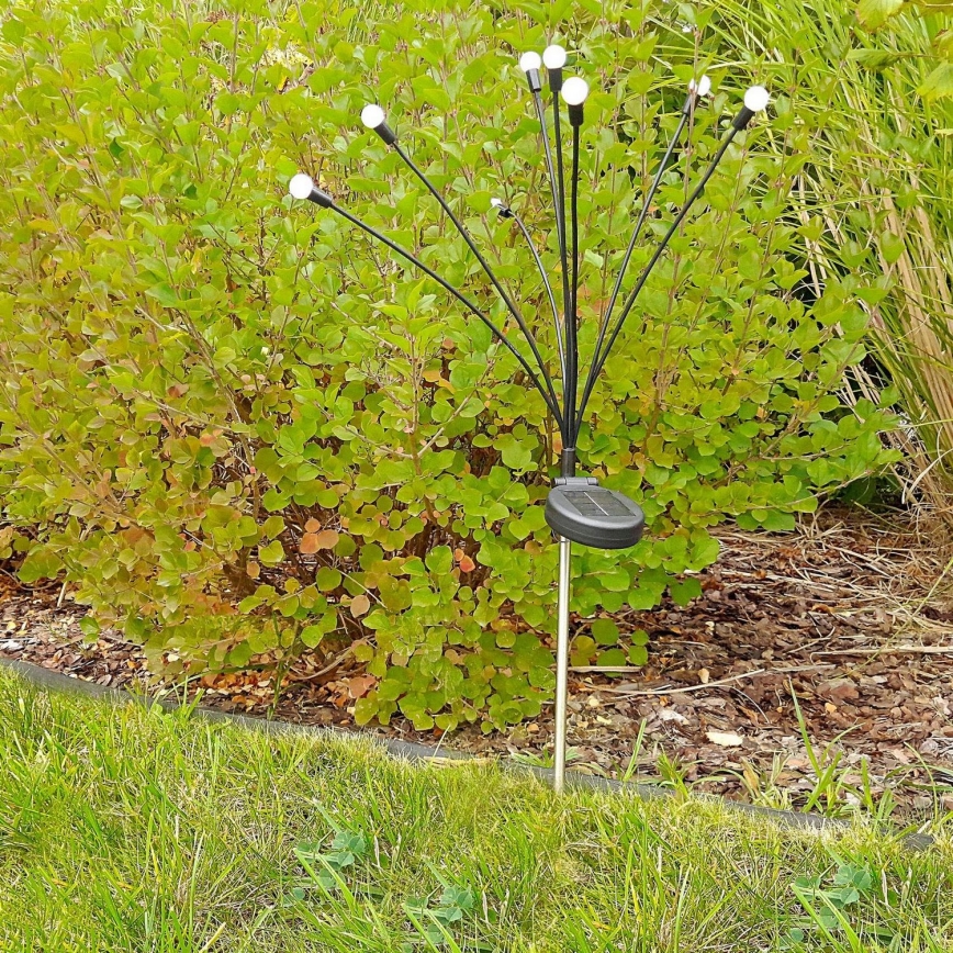 LED Päikesepaneeliga valgusti FIORINI 8xLED/1,2V 600 mAh IP44 must