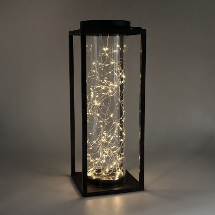 LED Päikesepaneeliga valgusti GLAMOUR LED/1,2V 600 mAh IP44 must