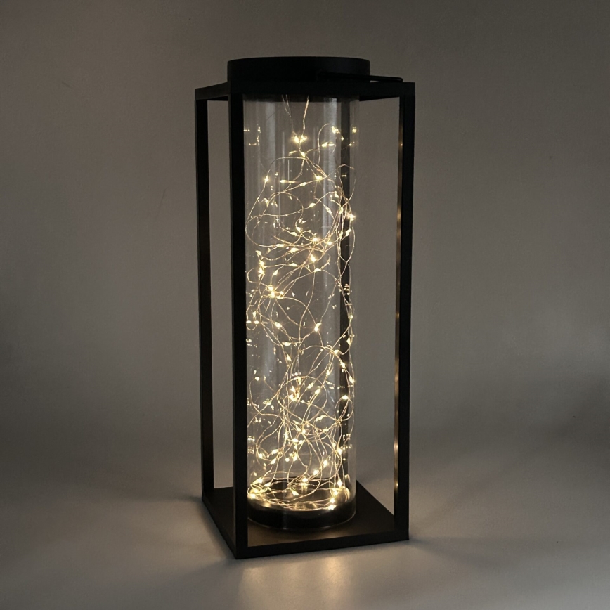 LED Päikesepaneeliga valgusti GLAMOUR LED/1,2V 600 mAh IP44 must