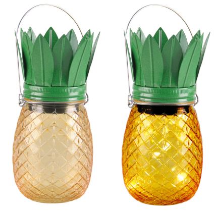 LED Päikesepaneeliga valgusti JAR LED/1,2V 150 mAh IP44 ananass