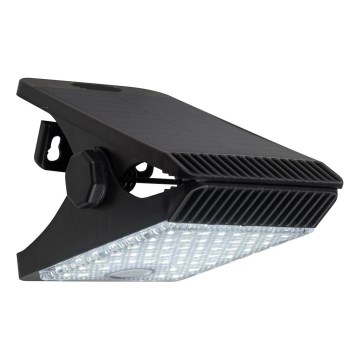 LED Päikesepaneeliga valgusti koos liikumis- ja hämaraanduriga CLIPS LED/4W/1200 mAh 3,7V IP44 must