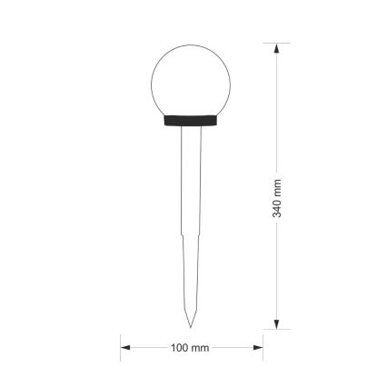 LED Päikesepaneeliga valgusti KULA LED/1,2V IP44