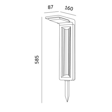 LED Päikesepaneeliga valgusti LED/0,2W/3,7V 6500K IP44 2200 mAh