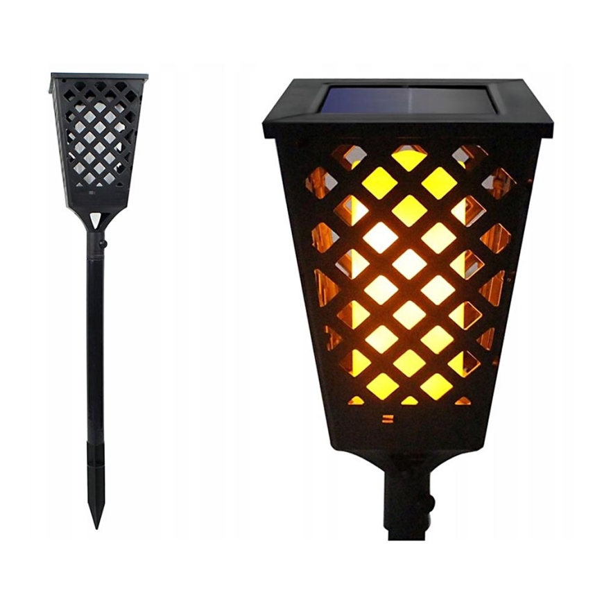 LED Päikesepaneeliga valgusti LED/0,6W/5,5V IP65 107 cm must
