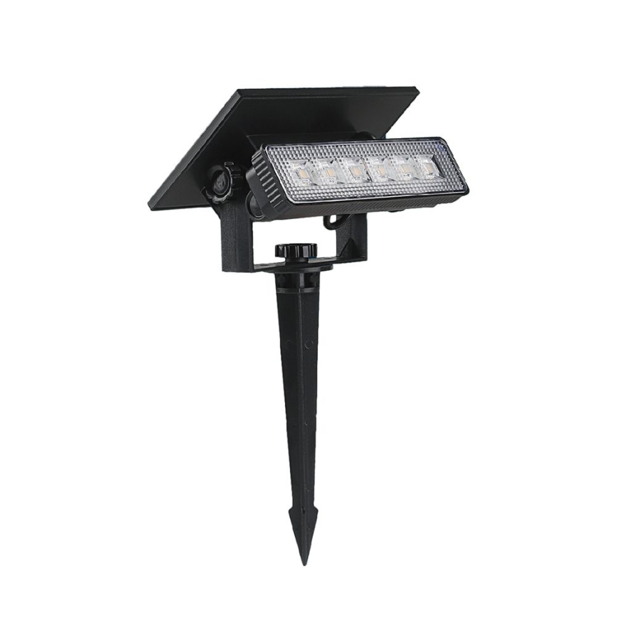 LED Päikesepaneeliga valgusti LED/0,9W/3,7V 3000K IP65 1200 mAh must
