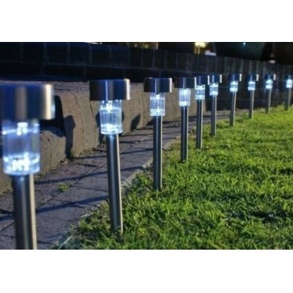 LED Päikesepaneeliga valgusti LED/2V IP44 matt kroom