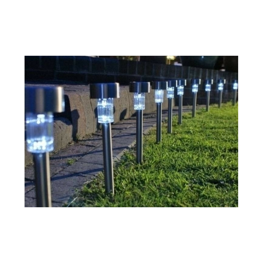 LED Päikesepaneeliga valgusti LED/2V IP44 matt kroom