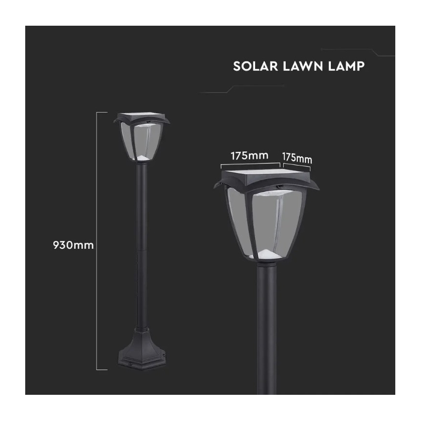 LED Päikesepaneeliga valgusti LED/2W/230V 93 cm 3000/6000K IP65