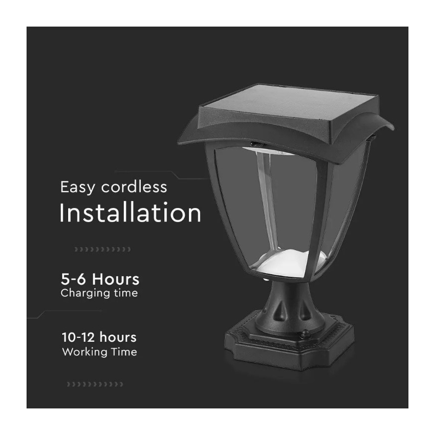 LED Päikesepaneeliga valgusti LED/2W/3,7V 3000/6000K IP65